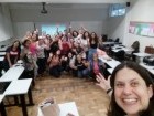 Professores do Frei ensinando alunos da Uniritter