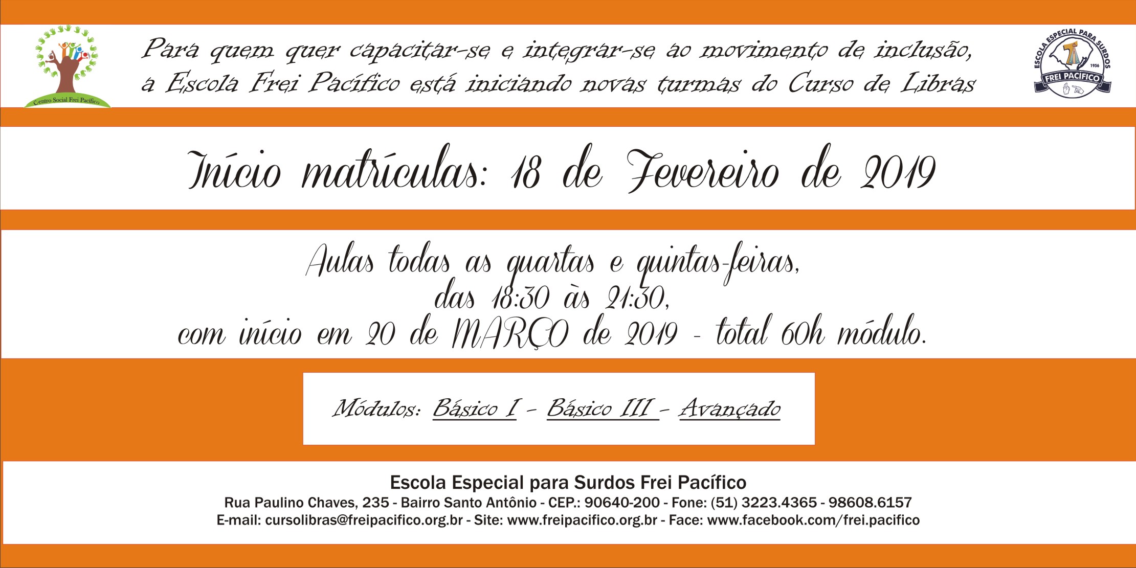 Inscrições Curso Libras